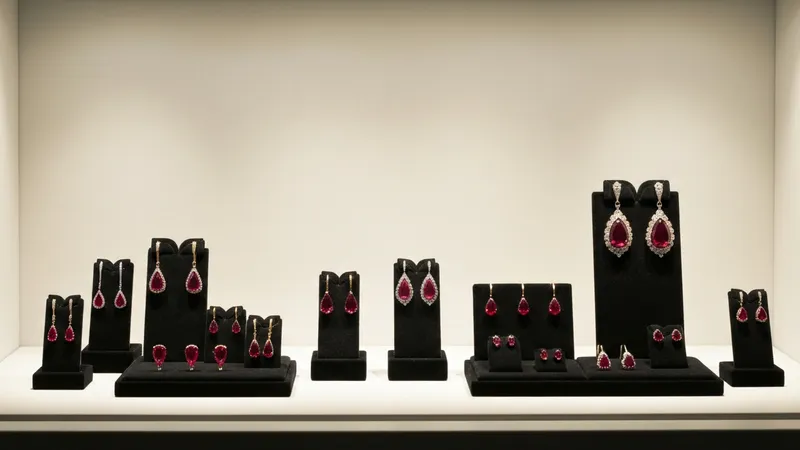 Bijoutier examinant un rubis à la loupe