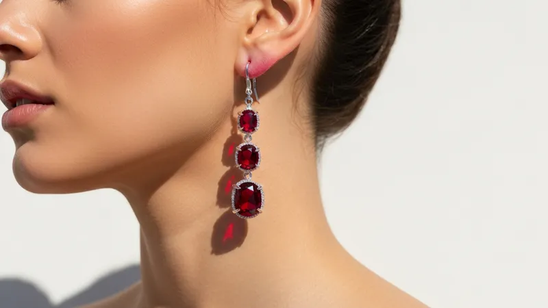 Certificat de gemmologie posé près d'un rubis